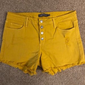 Yellow denim shorts -sz 31